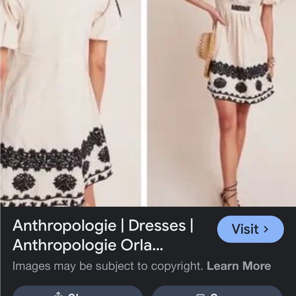 Anthropologie Orla Embroidered Dress NWT Size 4 With Pockets 100% Cotton - Picture 3 of 10